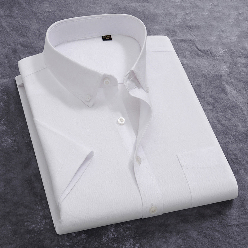 Oxford Cotton Casual Shirt Business - 100% algodão camisa oxford masculina verão