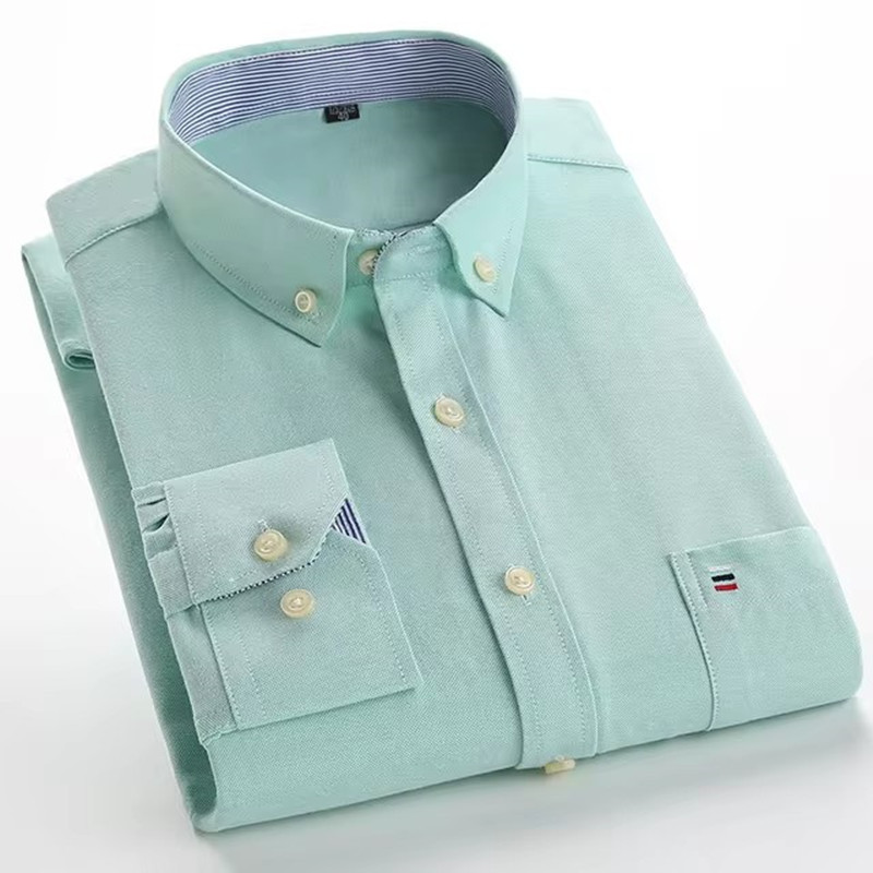 Camisa Oxford masculina de man - Oxford Cotton Casual Shirt Business avaliação e preço