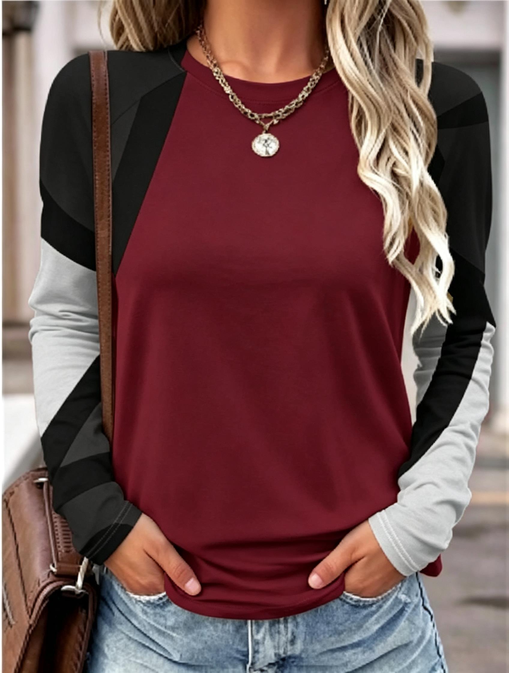 Camiseta Feminina de Manga Lon - T-Shirts avaliação e preço
